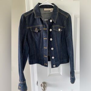 DKNY Dark Blue Jean Jacket with gold Details
